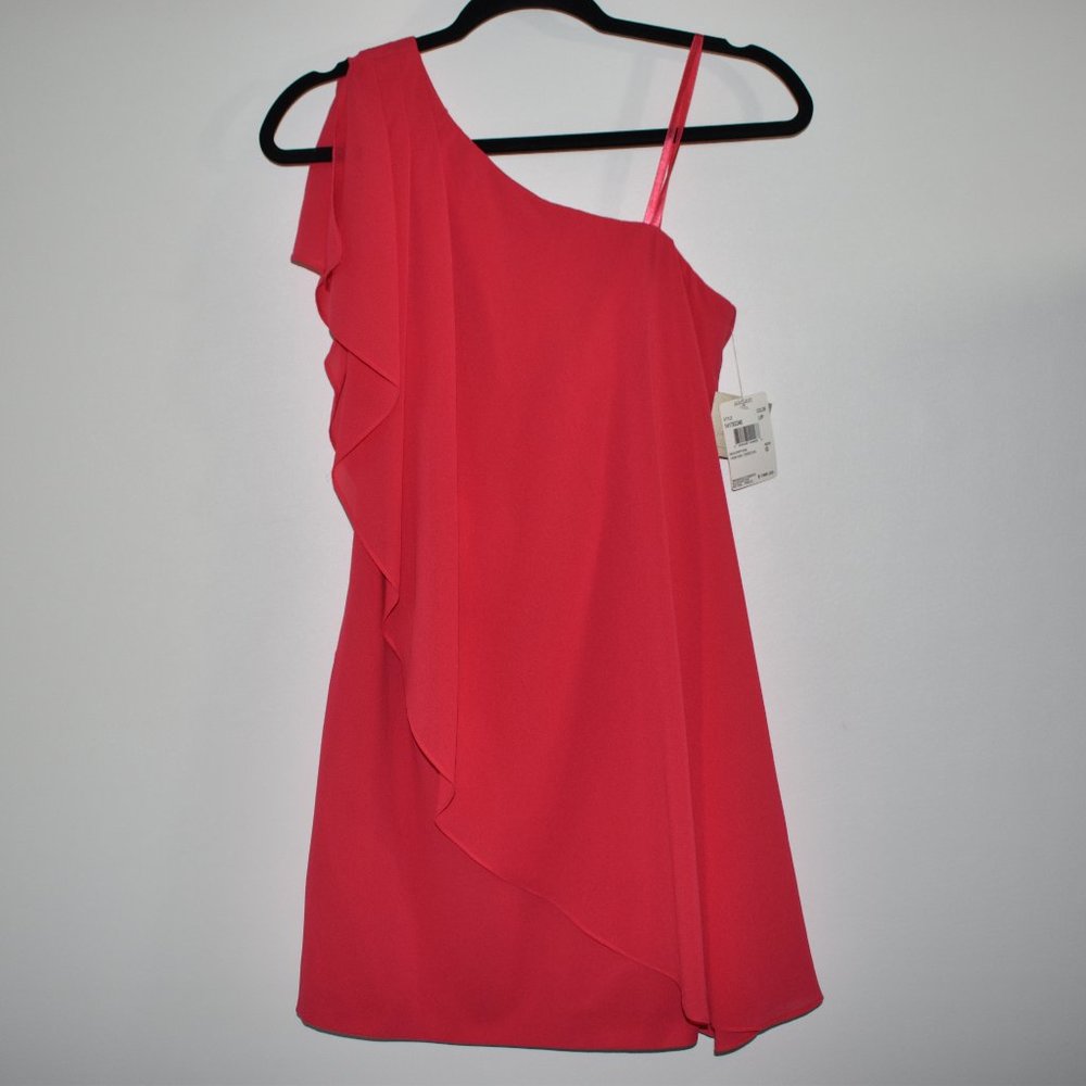 Aidan Mattox Women's New One Shoulder Pink Dress 0